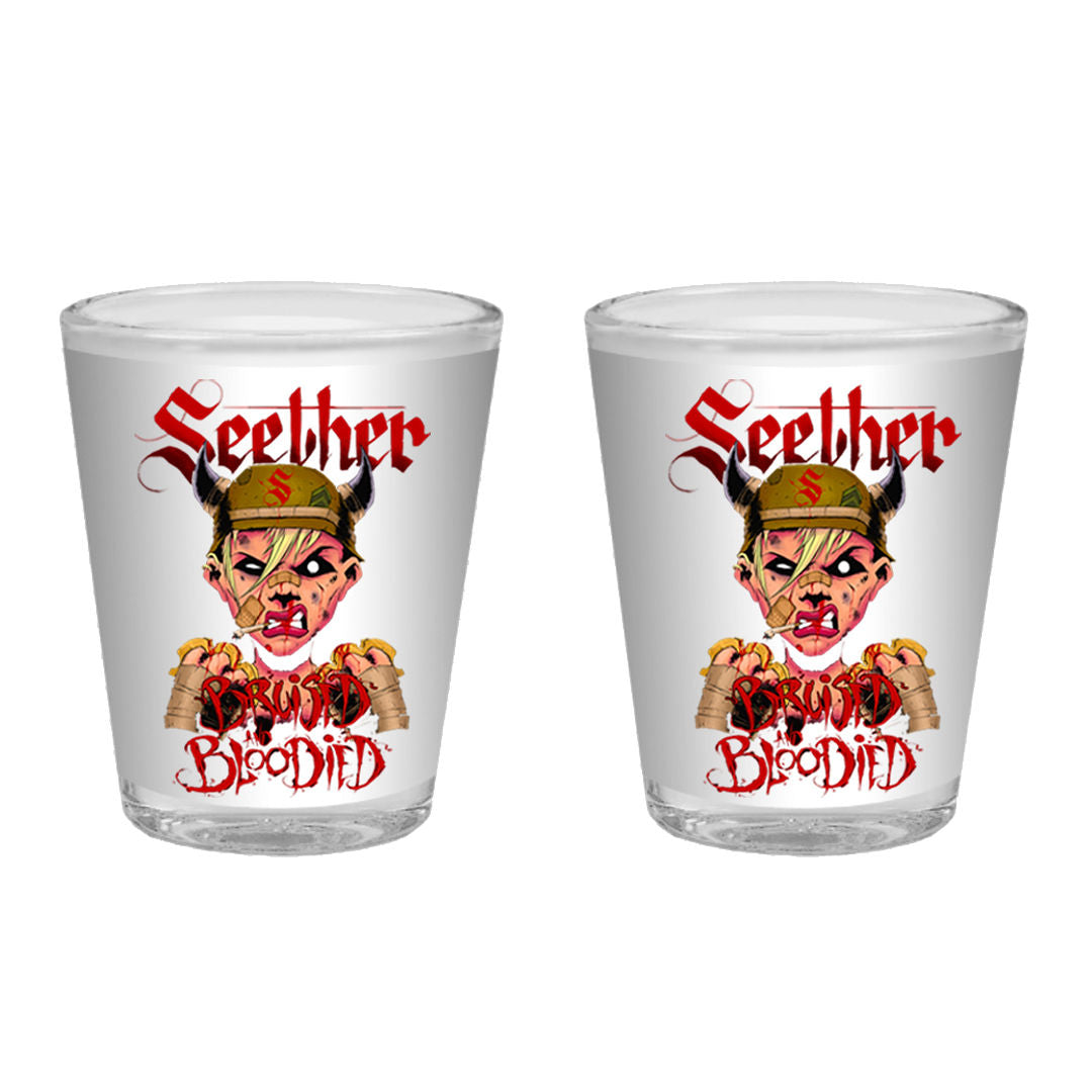 Bruised And Bloodied Shot Glasses (Set of 2)