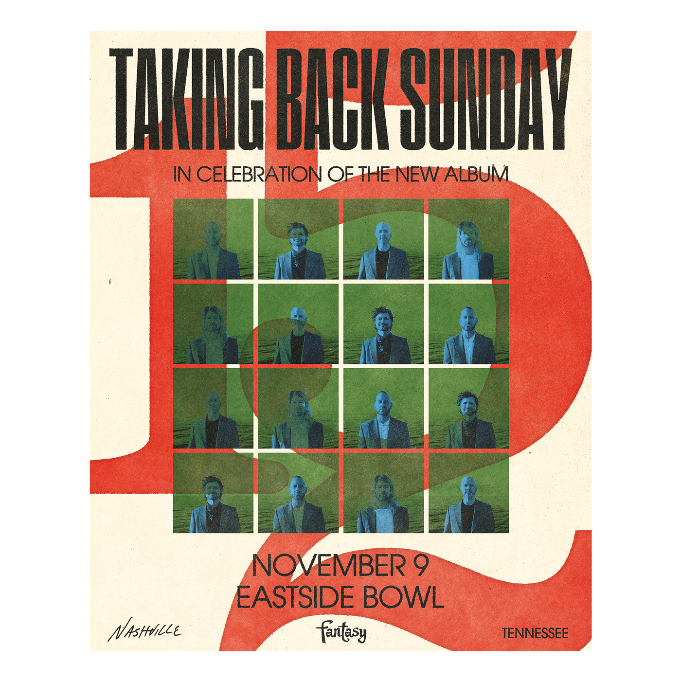 Taking Back Sunday - 152 (Eastside Bowl, Nashville November 9th) Poster