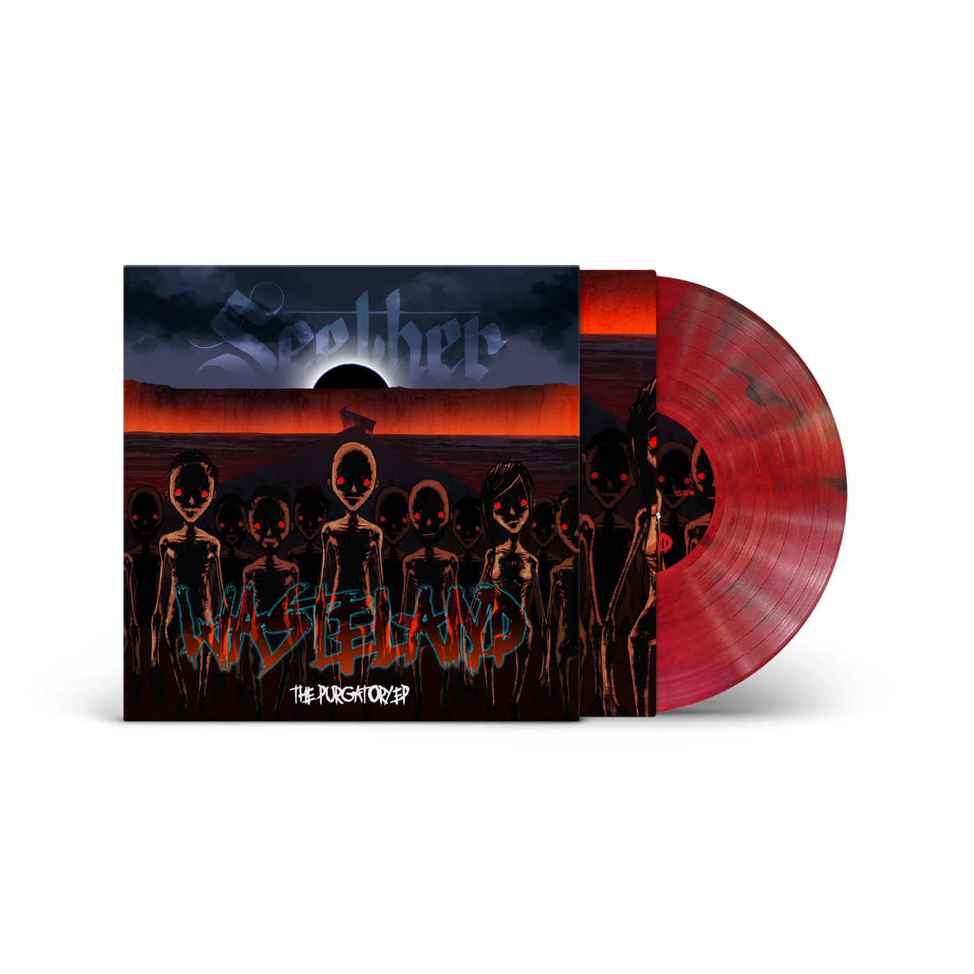 Wasteland - The Purgatory EP Translucent Red w/ Smoky Black Swirl Colored Vinyl